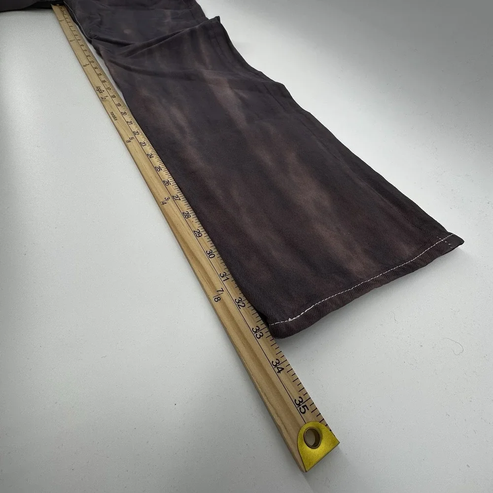 Levi's 501 Jeans Mens 34x34 Purple Tie Dye Button Fly Straight Leg‎ Boho Hippie